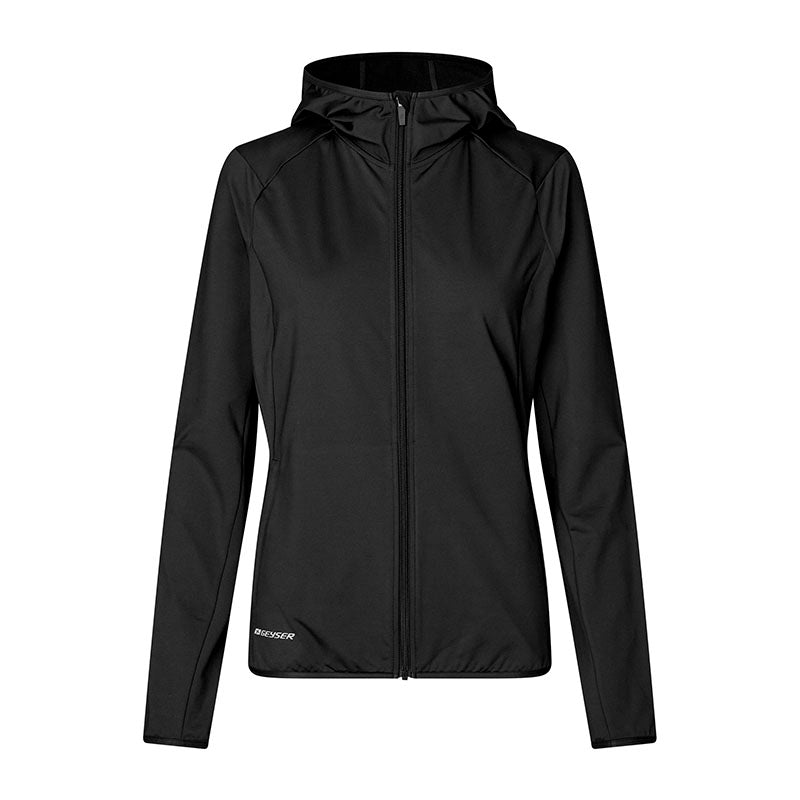 Stretch Hoodie Dame, Sort
