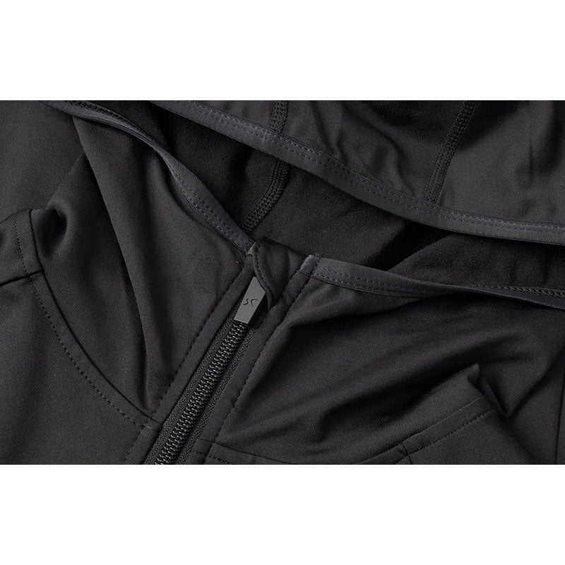 Stretch Hoodie Dame, Sort