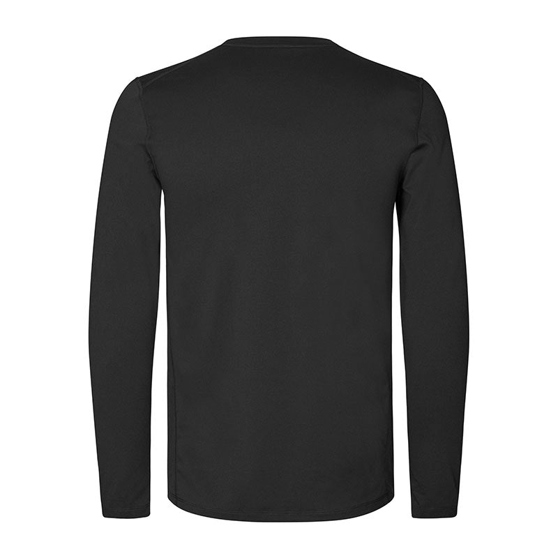Langærmet active t-shirt, Sort