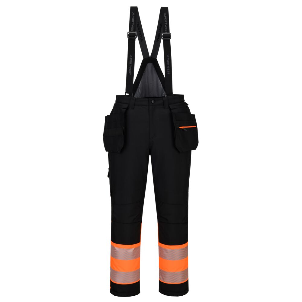 Hi-Vis Klasse 1 Vinteroverall, Sort/orange