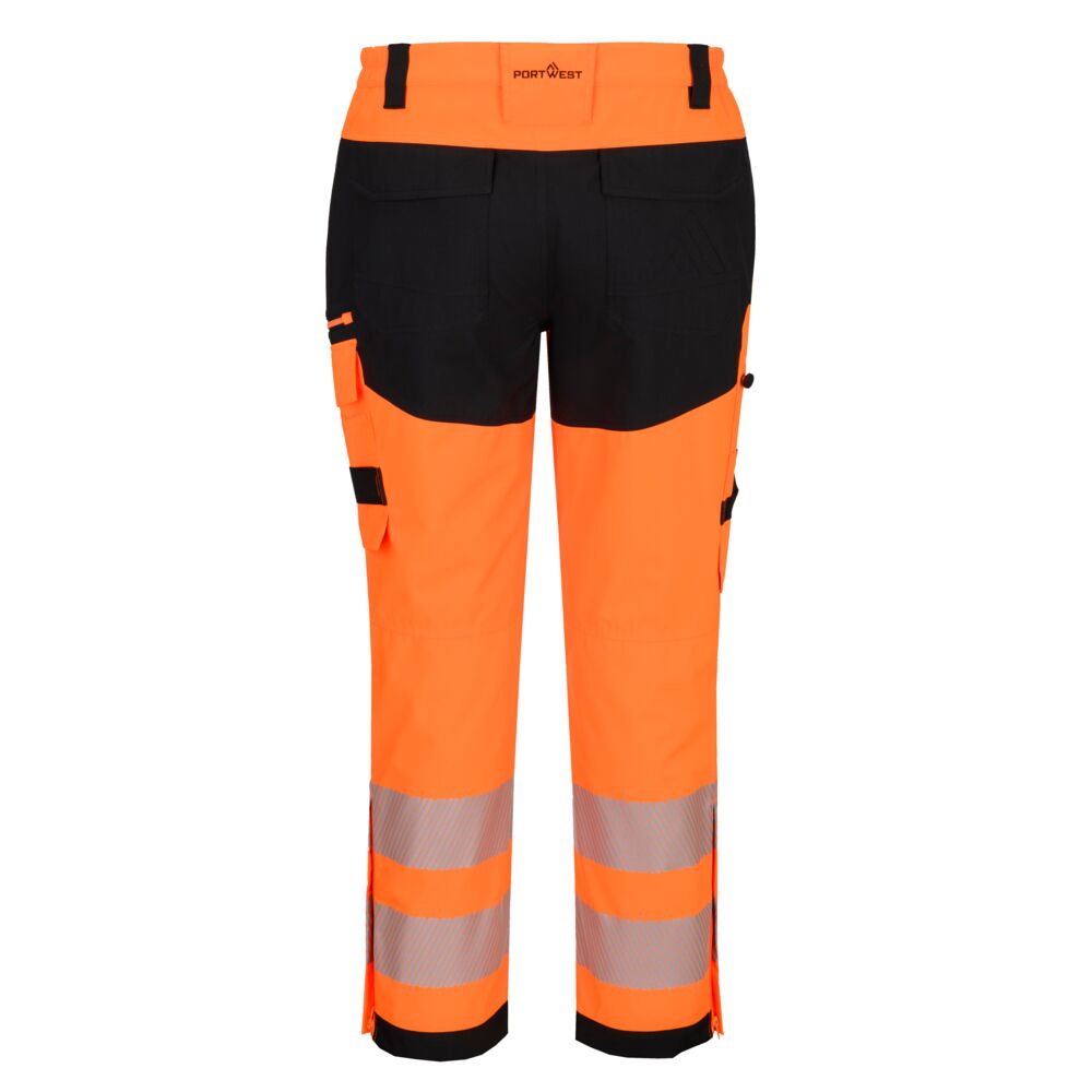 Hi-Vis Vandtætte Bukser, Orange/Sort