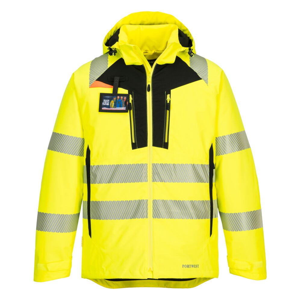 Hi-Vis Vinterjakke, Gul/Sort