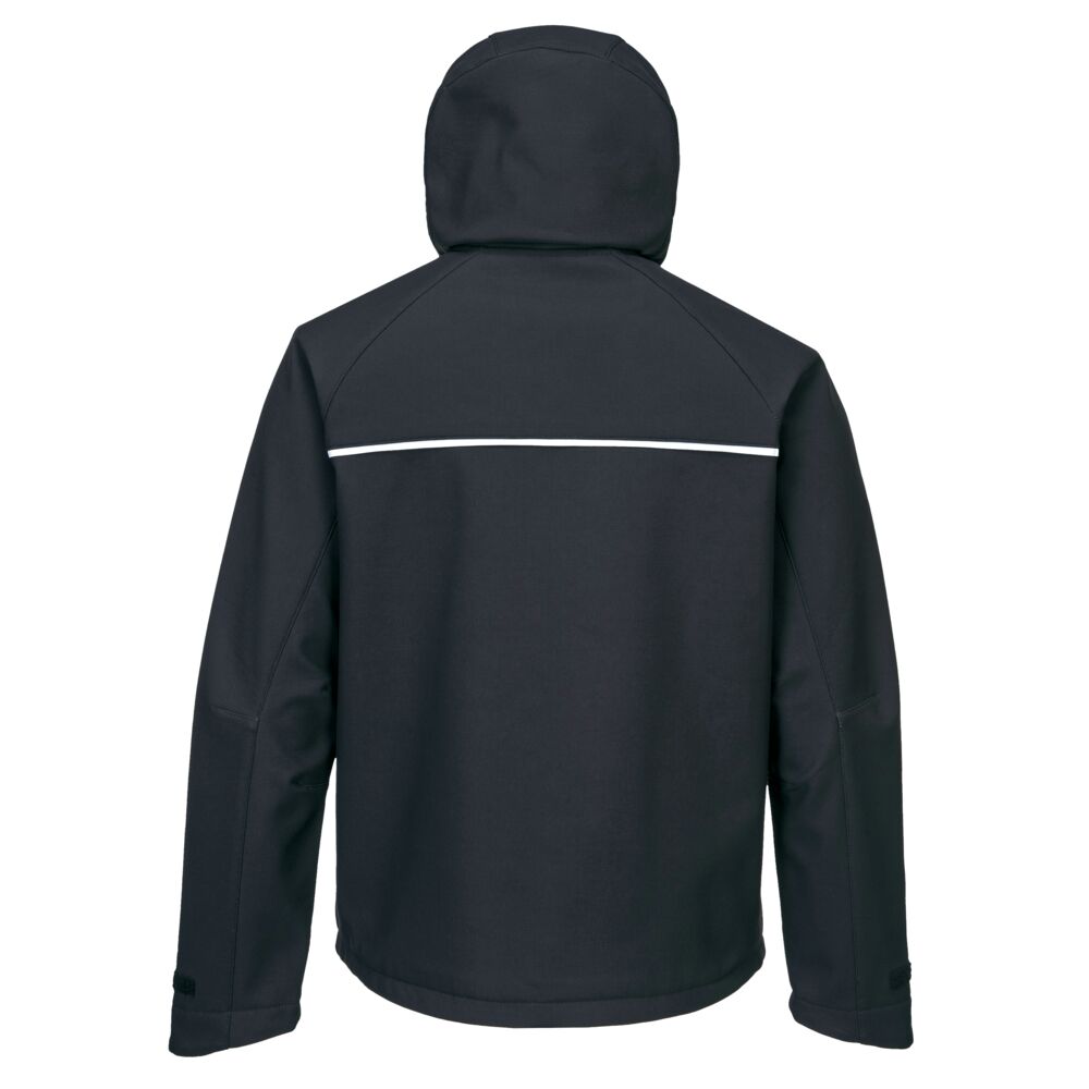 Softshell jakke (3lags), Sort/Gul