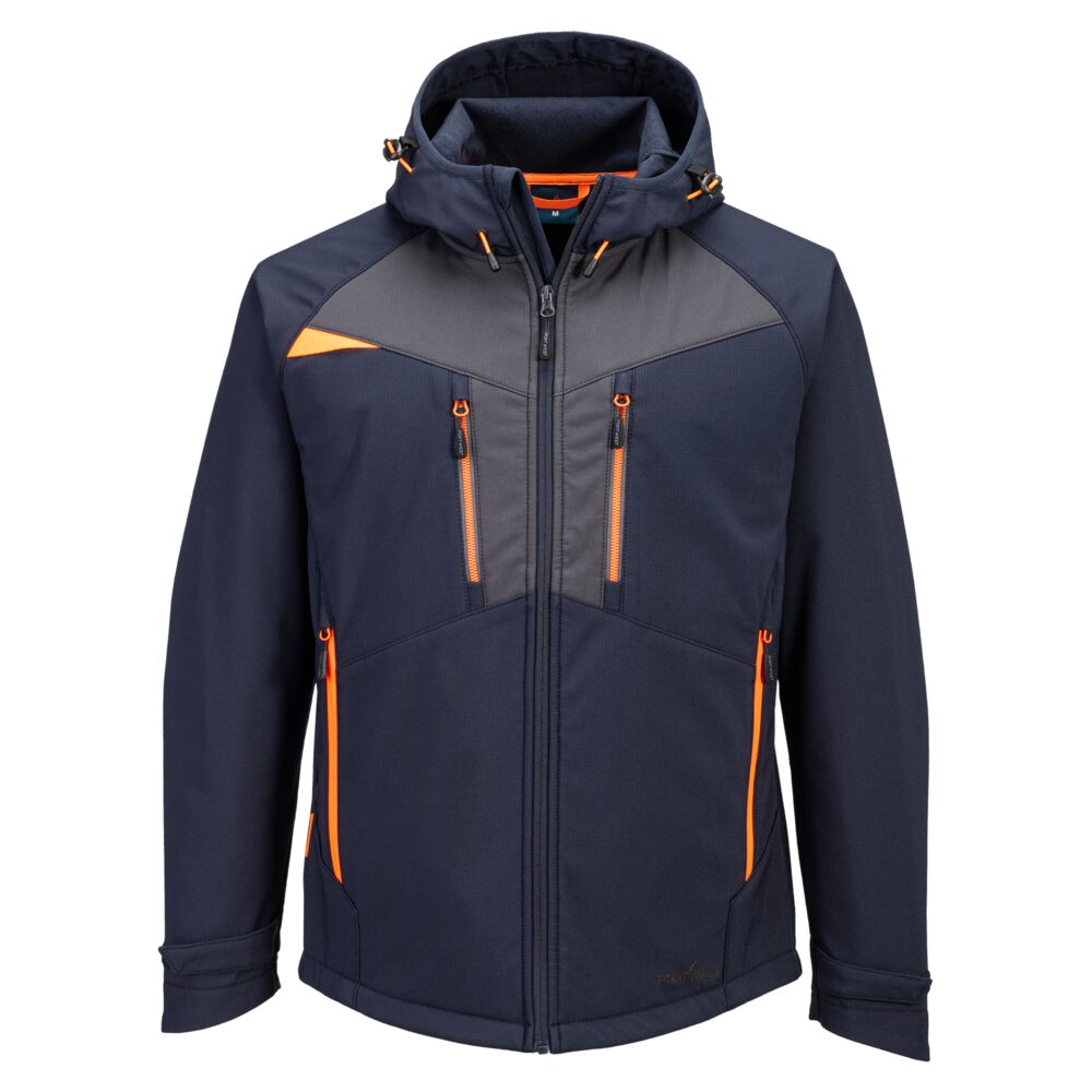 Softshell jakke (3lags), Navy/Orange