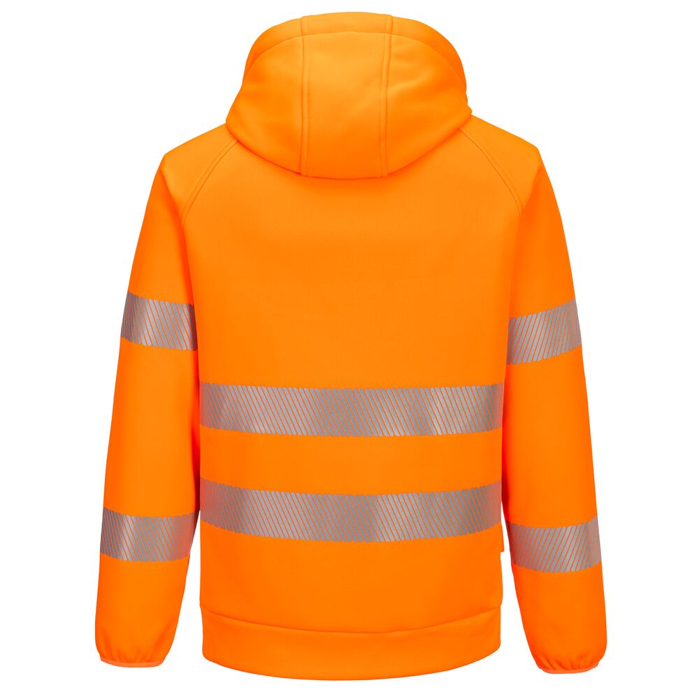 Hi-vis hættetrøje, Orange/Sort
