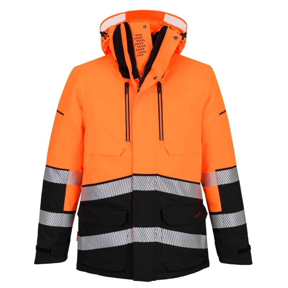 Expedition vinter parka, Orange/Sort
