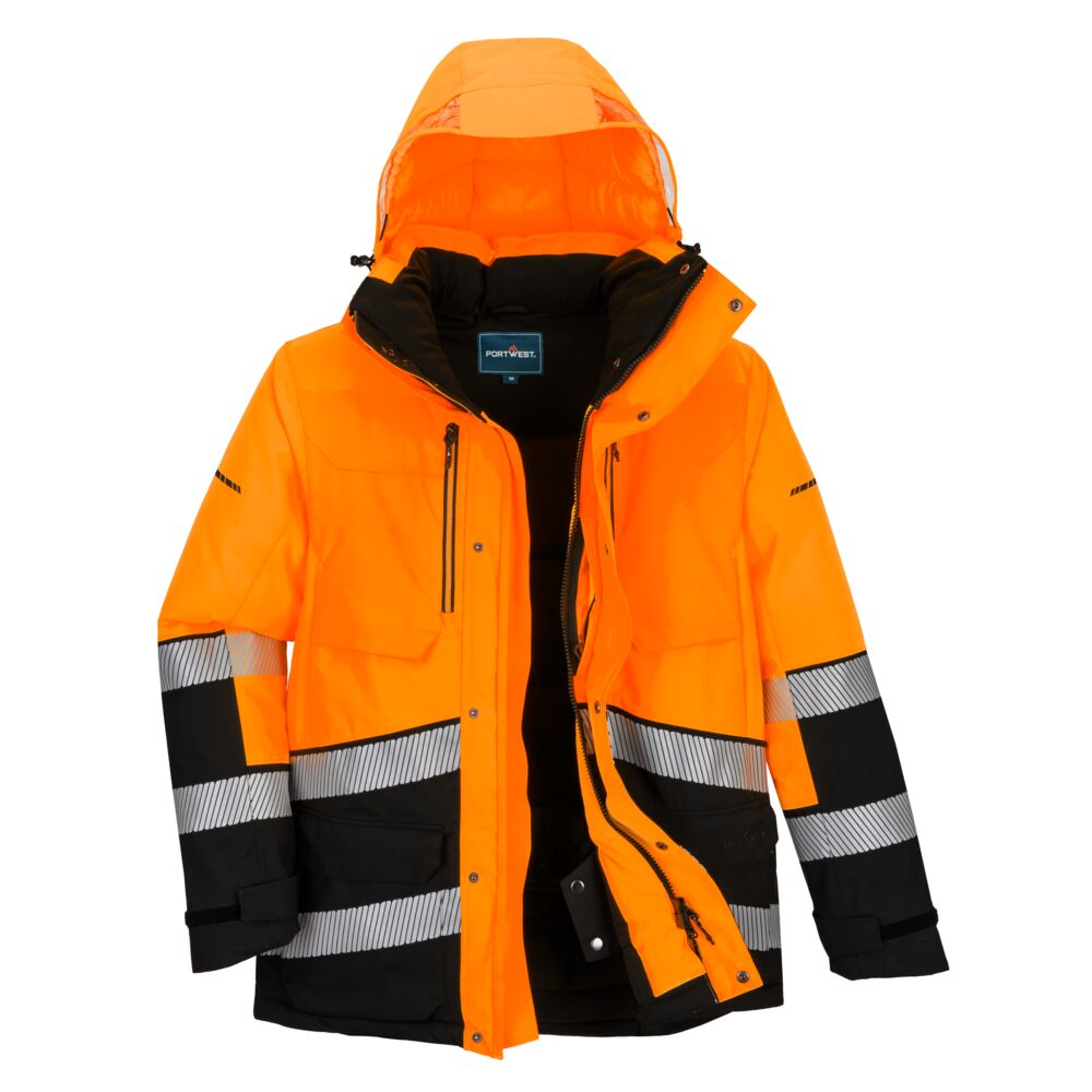 Expedition vinter parka, Orange/Sort