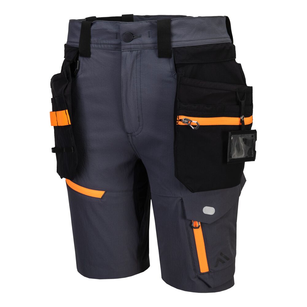 Letvægts shorts med hængelommer, Grå