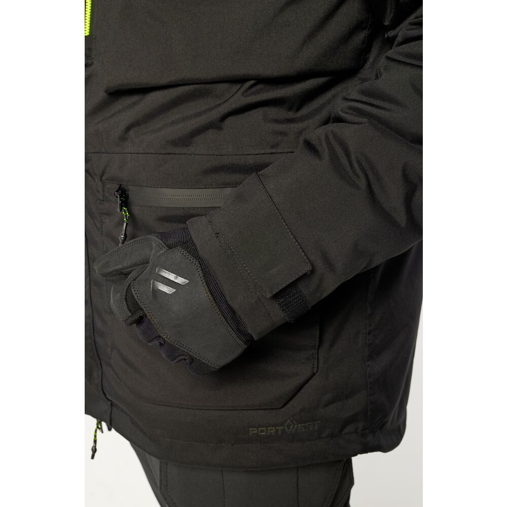 Vinter parka, Sort