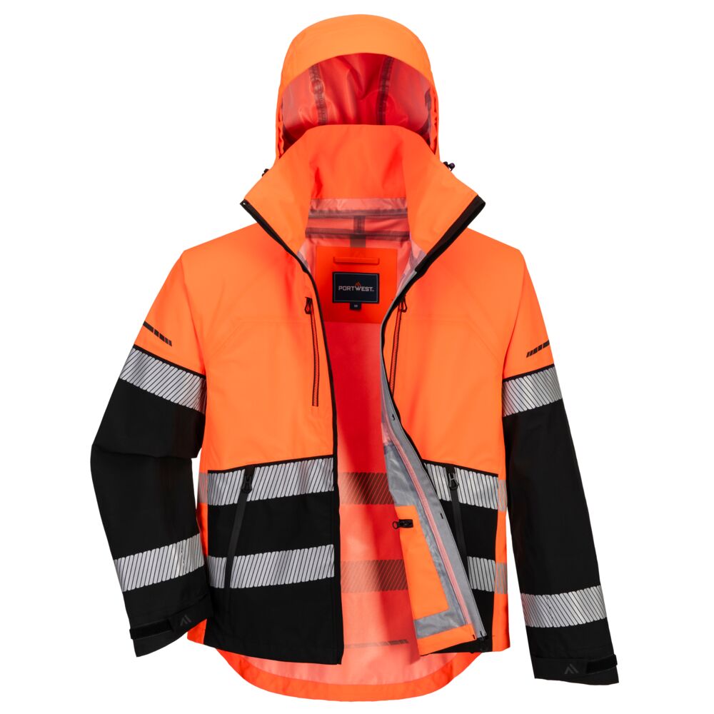 Hi-Vis Skal Jakke, Orange/Sort