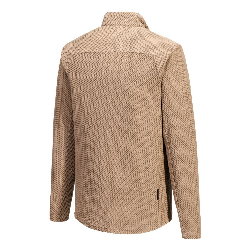 Tekstureret Flecce Jakke, Khaki