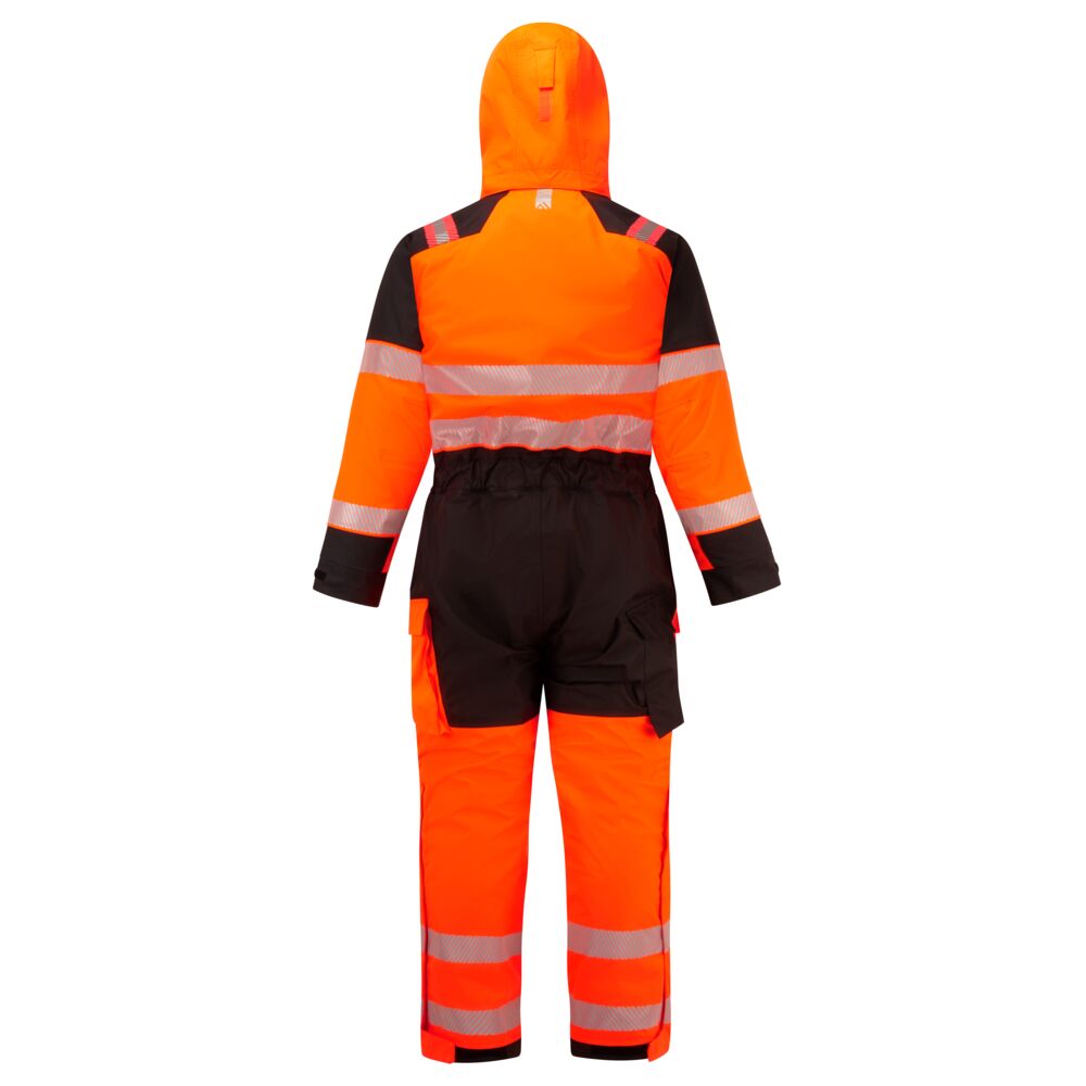 Modaflame Rain+ Hi-Vis Vinterovertræksdragt, Orange/Sort