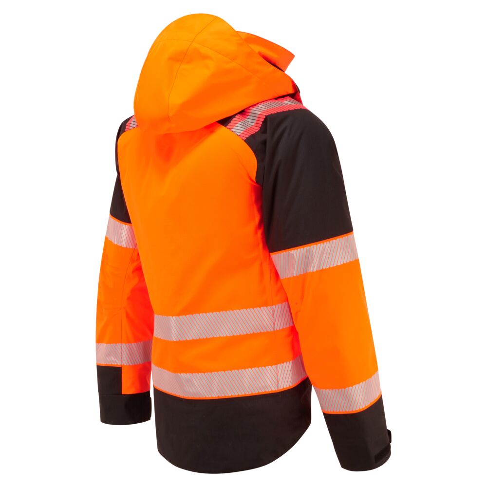 Modaflame regn+ hi-vis vinterjakke, Orange/Sort