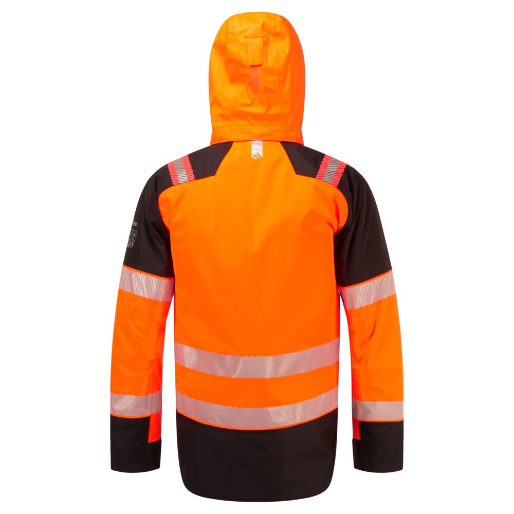 Modaflame regn+ hi-vis vinterjakke, Orange/Sort