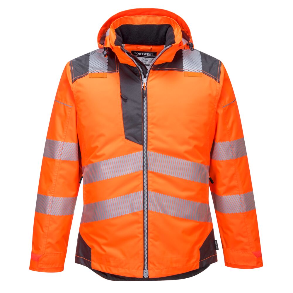 Vision Hi-Vis Vinter Jakke, Orange/Grå