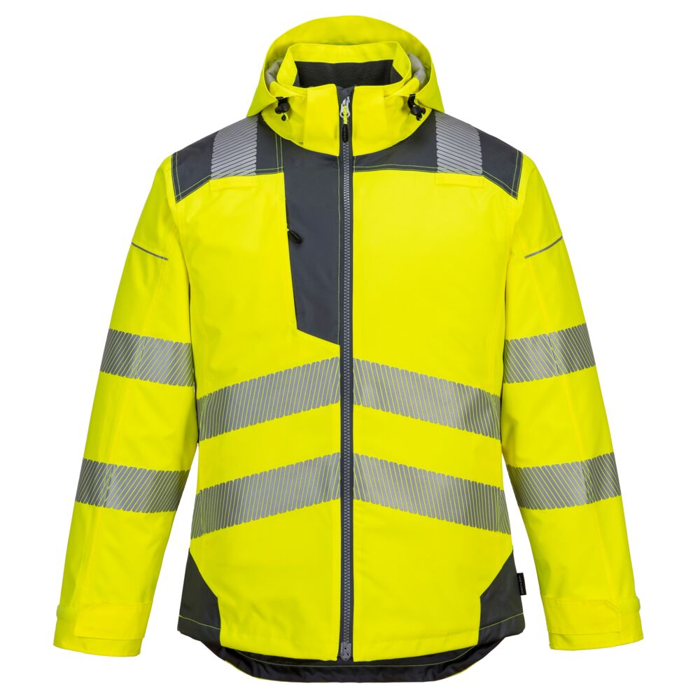 Vision Hi-Vis Vinter Jakke, Gul/Grå