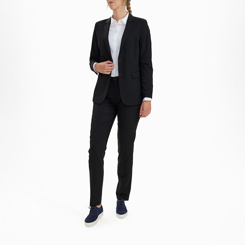 Traveller Dame Blazer Modern Fit, Lang model, Sort
