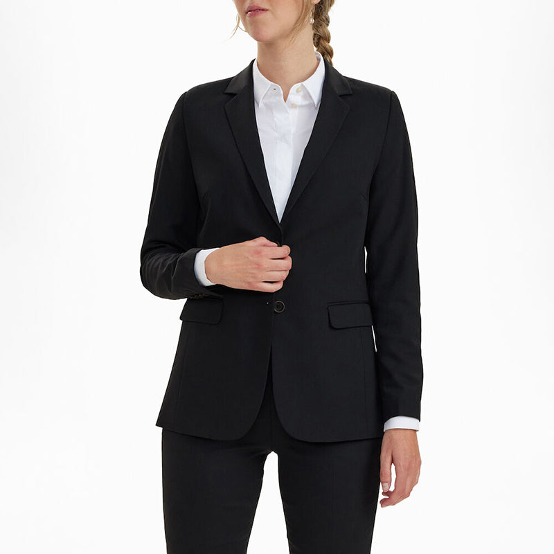 Traveller Dame Blazer Modern Fit, Lang model, Sort