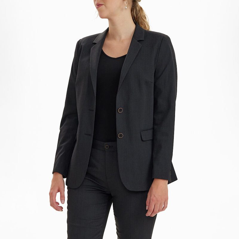 Traveller Dame Blazer Modern Fit, Lang model, Koksgrå