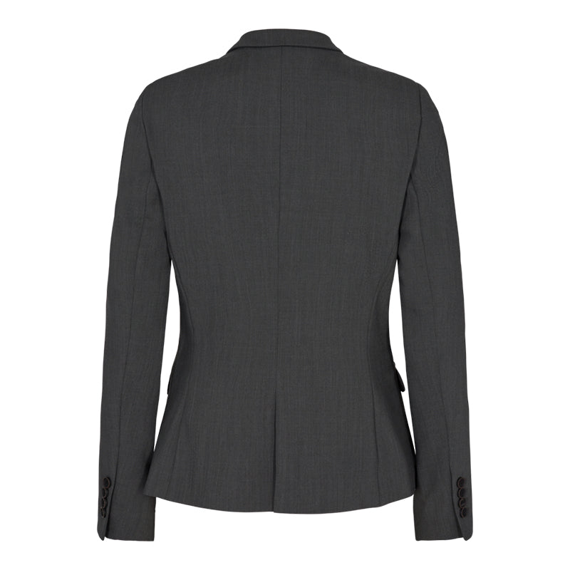 Traveller Dame Blazer Modern Fit, Kort model, Mørkegrå
