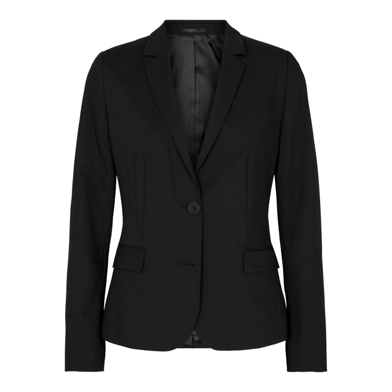 Traveller Dame Blazer Modern Fit, Kort model, Sort