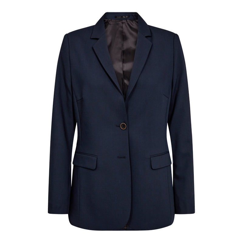 Traveller Dame Blazer Modern Fit, Lang model, Blå