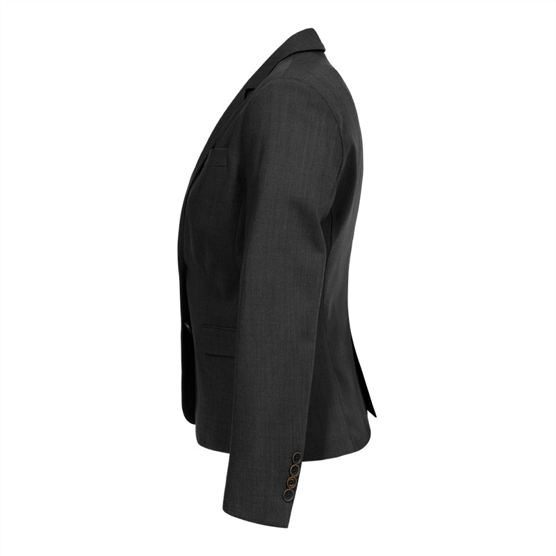 Traveller Dame Blazer Modern Fit, Kort model, Mørkegrå