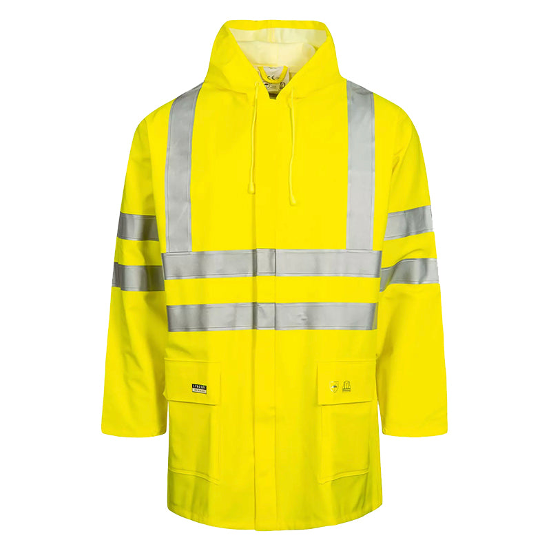 PU/PVC regnjakke Hi-Vis, Gul