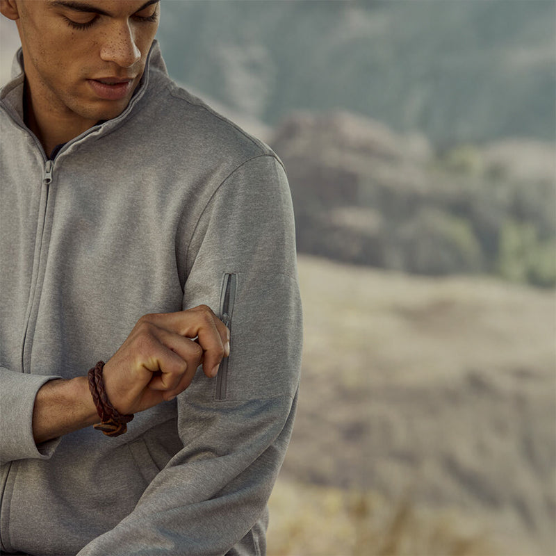 Basic Active Cardigan, Gråmeleret