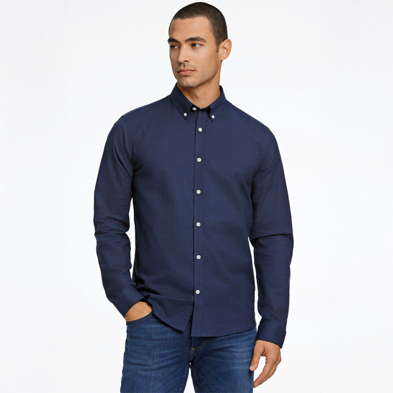 Oxford skjorte Slim Fit, Navy