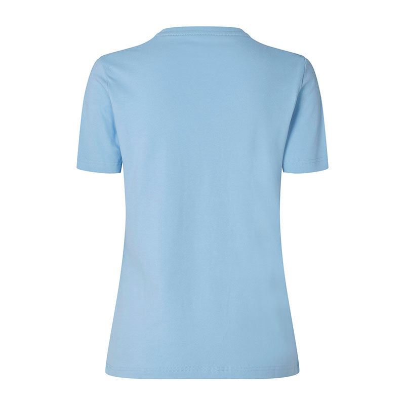 T-shirt Organic Dame, Lyseblå