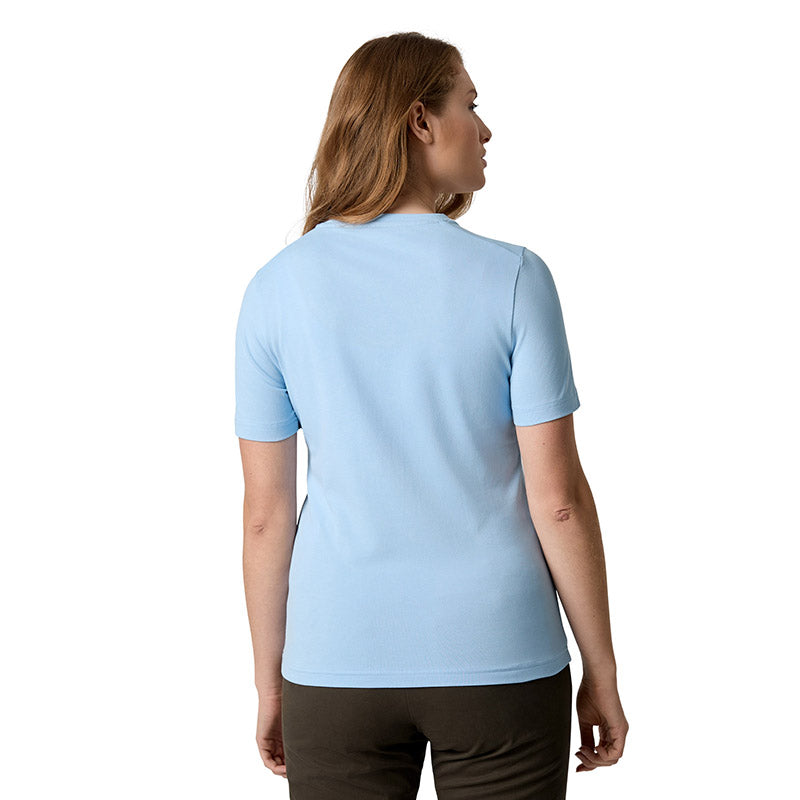 T-shirt Organic Dame, Lyseblå