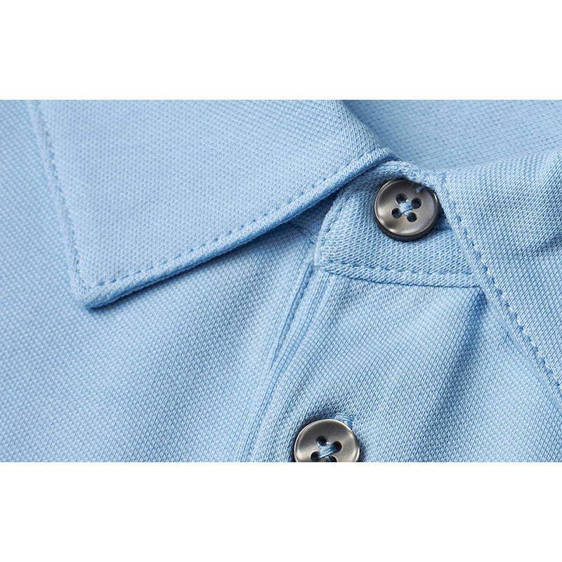 Poloshirt Organic, Lyseblå