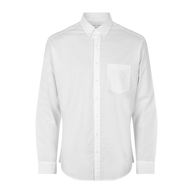 Oxford Modern skjorte herre, Hvid