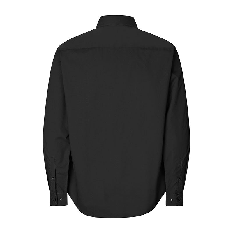 Poplin stretch skjorte herre, Sort
