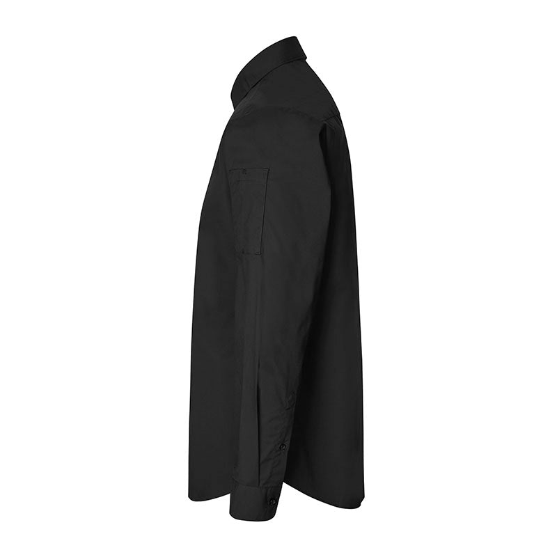 Poplin stretch skjorte herre, Sort