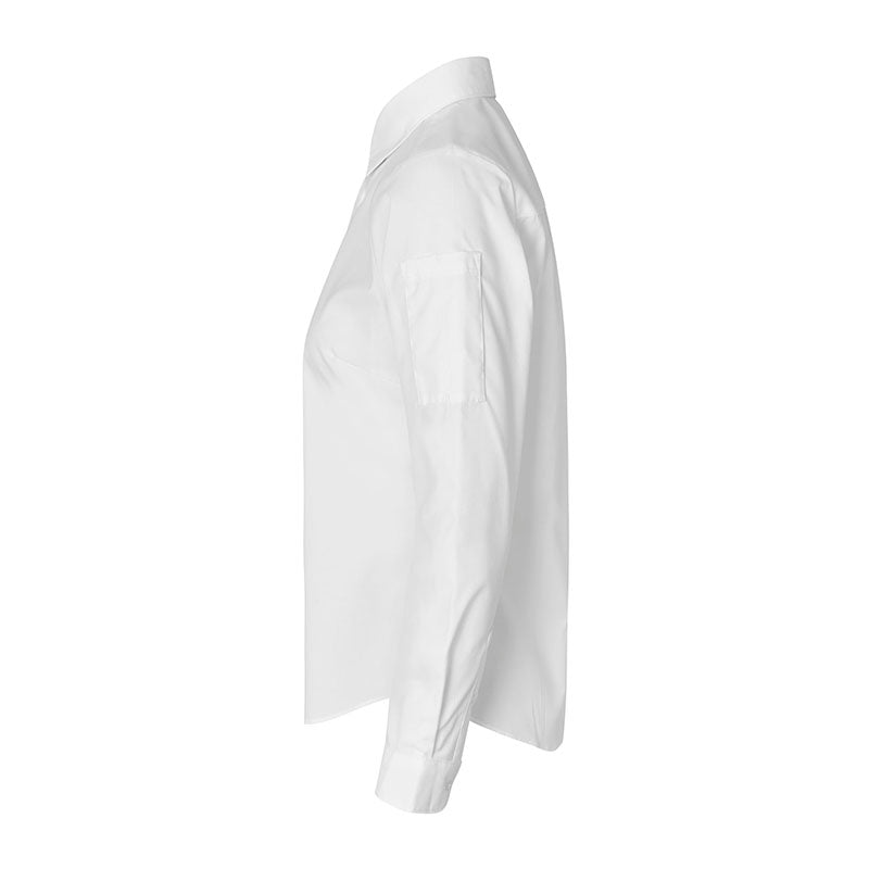 Poplin stretch skjorte dame, Hvid