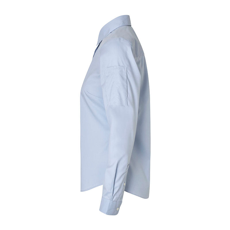 Poplin stretch skjorte dame, Lyseblå