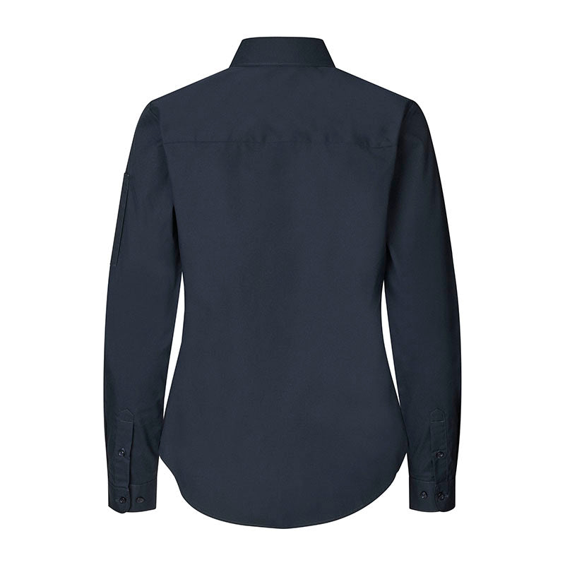 Poplin stretch skjorte dame, Navy