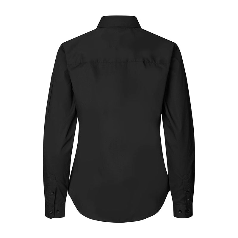 Poplin stretch skjorte dame, Sort
