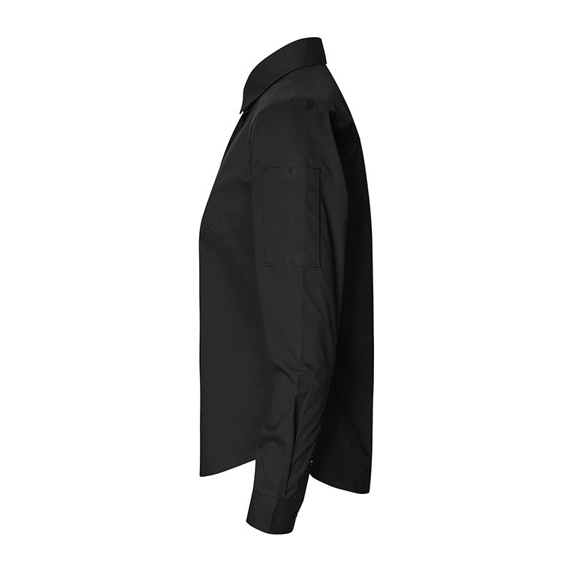 Poplin stretch skjorte dame, Sort